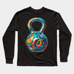 Swirly Kettlebell Long Sleeve T-Shirt